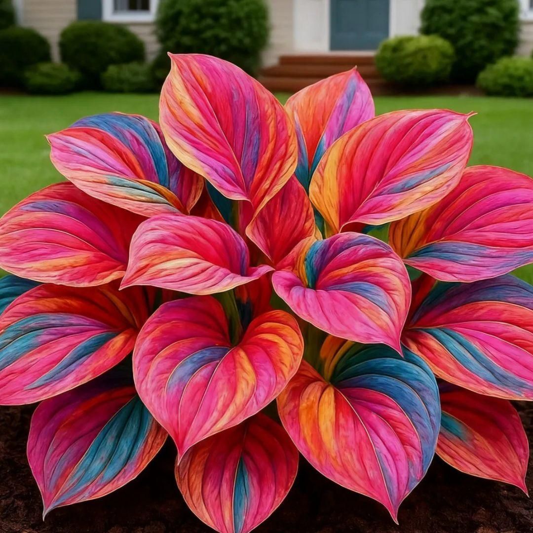 Rare Multicolor Hosta Seeds + Free Plant Growth Serum Supplement